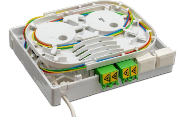 Lightwin FTTH OTO, 4-fasrig LC/APC, 50m FTTH OTO-Dose, inkl.50m Singlemode Kabel