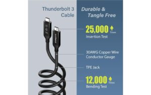 Edimax Thunderbolt 3 Kabel 1m Thunderbolt 3, 40 Gbit/s, USB-C-C