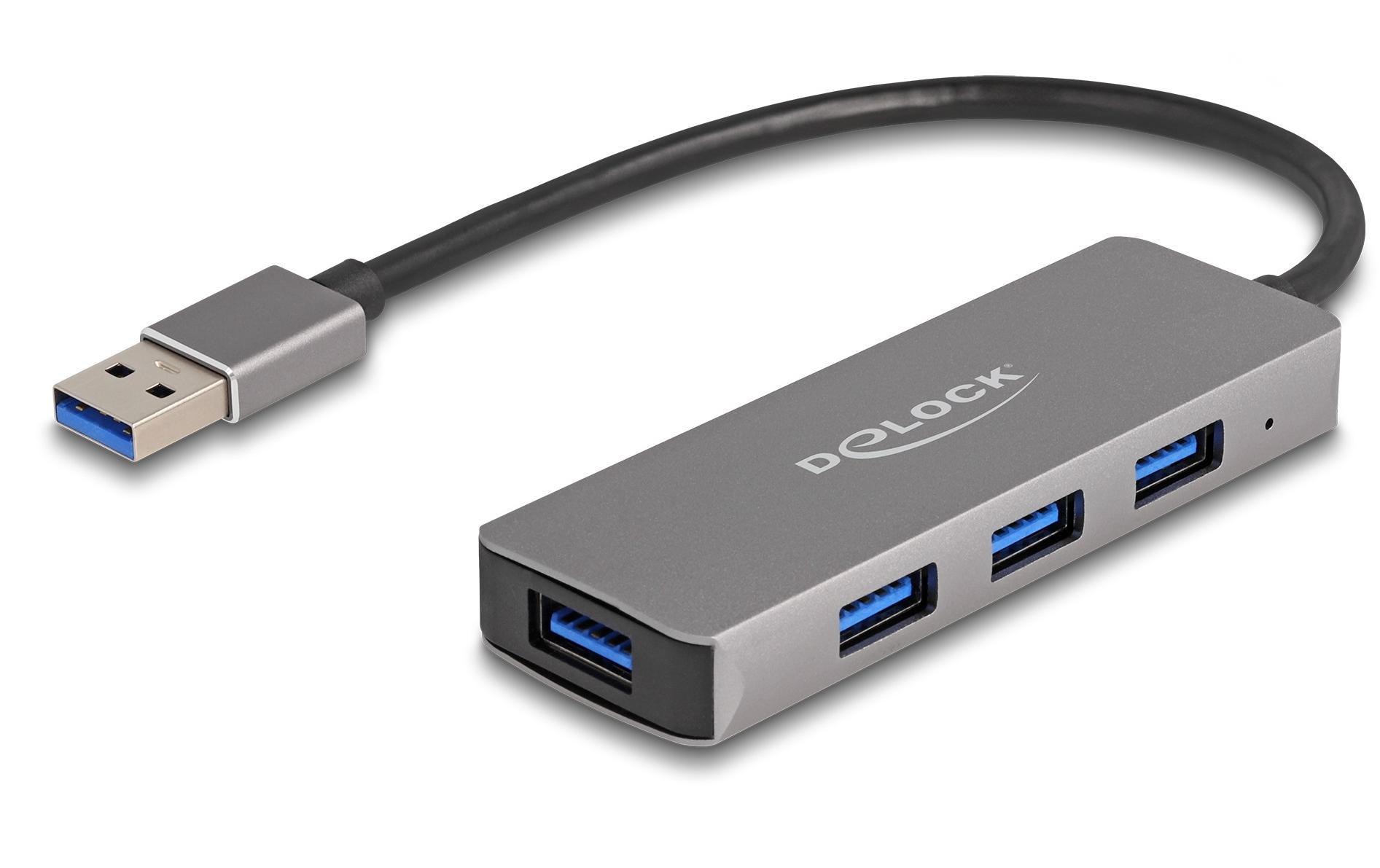1523195 - Mediatech Delock USB 3.2 Gen 1 Typ-A Hub 4x USB Typ-A Buchsen seitlich kaufen Schweiz | Mediatech.ch
