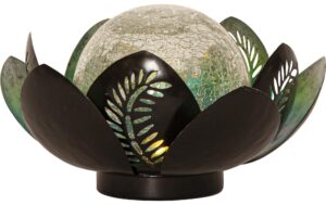 1523376 - Mediatech Star Trading Solar Decoration Lilly Warmweiss, IP44, Silber