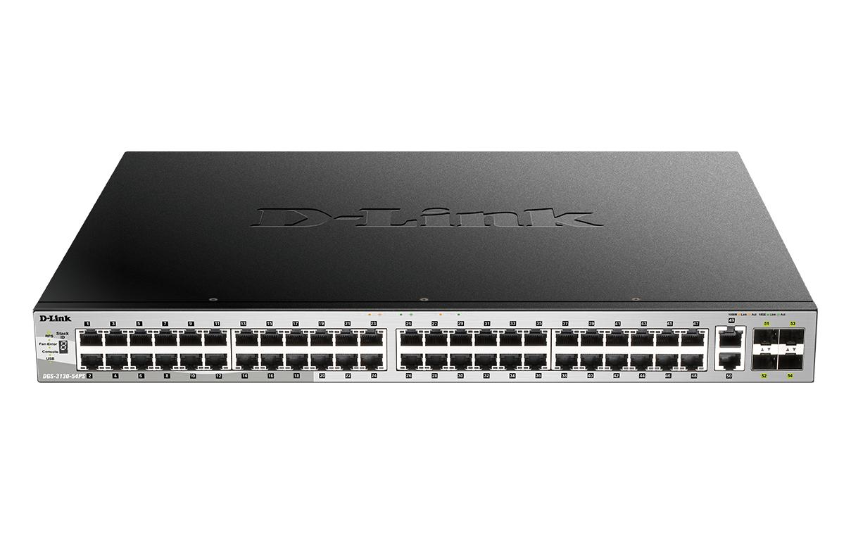 1525897 - Mediatech D-Link DGS-3130-54PS/E 54-Port Layer 3 PoE Gigabit Stack Switch kaufen Schweiz | Mediatech.ch