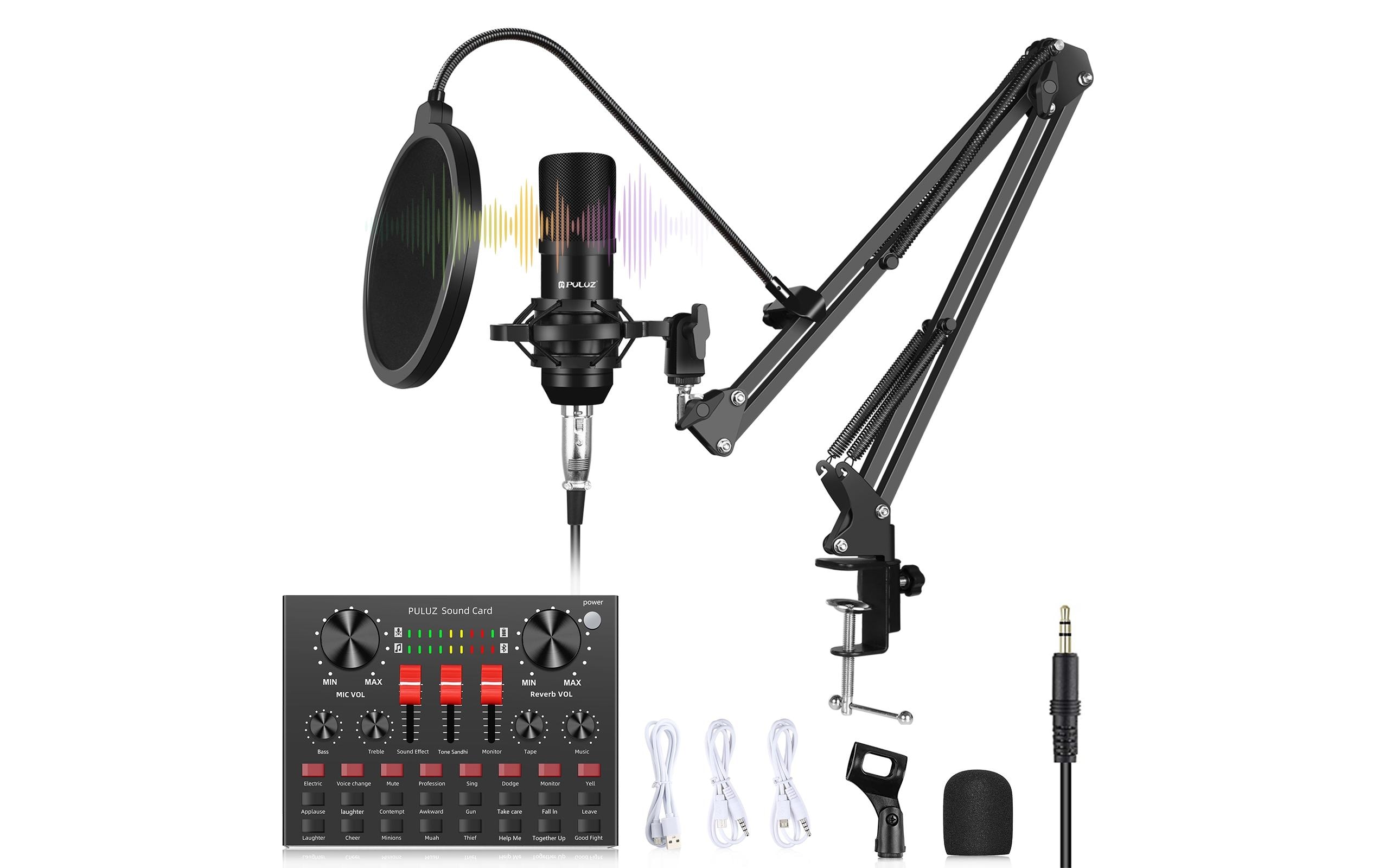 1530009 - Mediatech Puluz Podcast Studio Mikrofon Set kaufen | Mediatech.ch