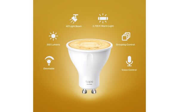 TP-Link Smart Buld Tapo L610 Dimmbare Lampe, E27, WiFi, 2.9Watt