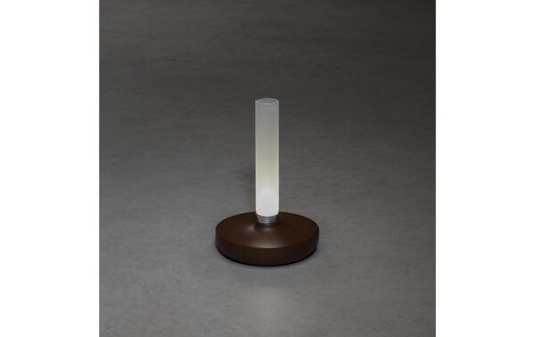 Konstsmide USB-Tischleuchte Biarritz Rostfa LED warmweiss, Akku, Dimmbar / IP54