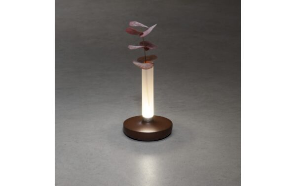 Konstsmide USB-Tischleuchte Biarritz Rostfa LED warmweiss, Akku, Dimmbar / IP54