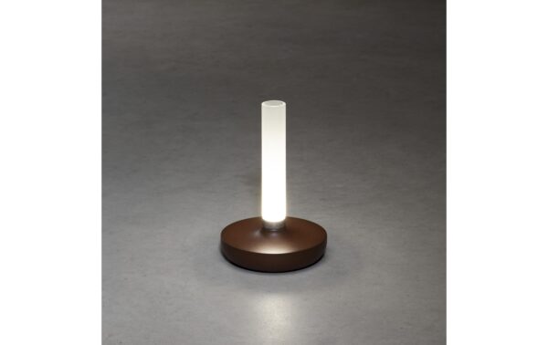 Konstsmide USB-Tischleuchte Biarritz Rostfa LED warmweiss, Akku, Dimmbar / IP54