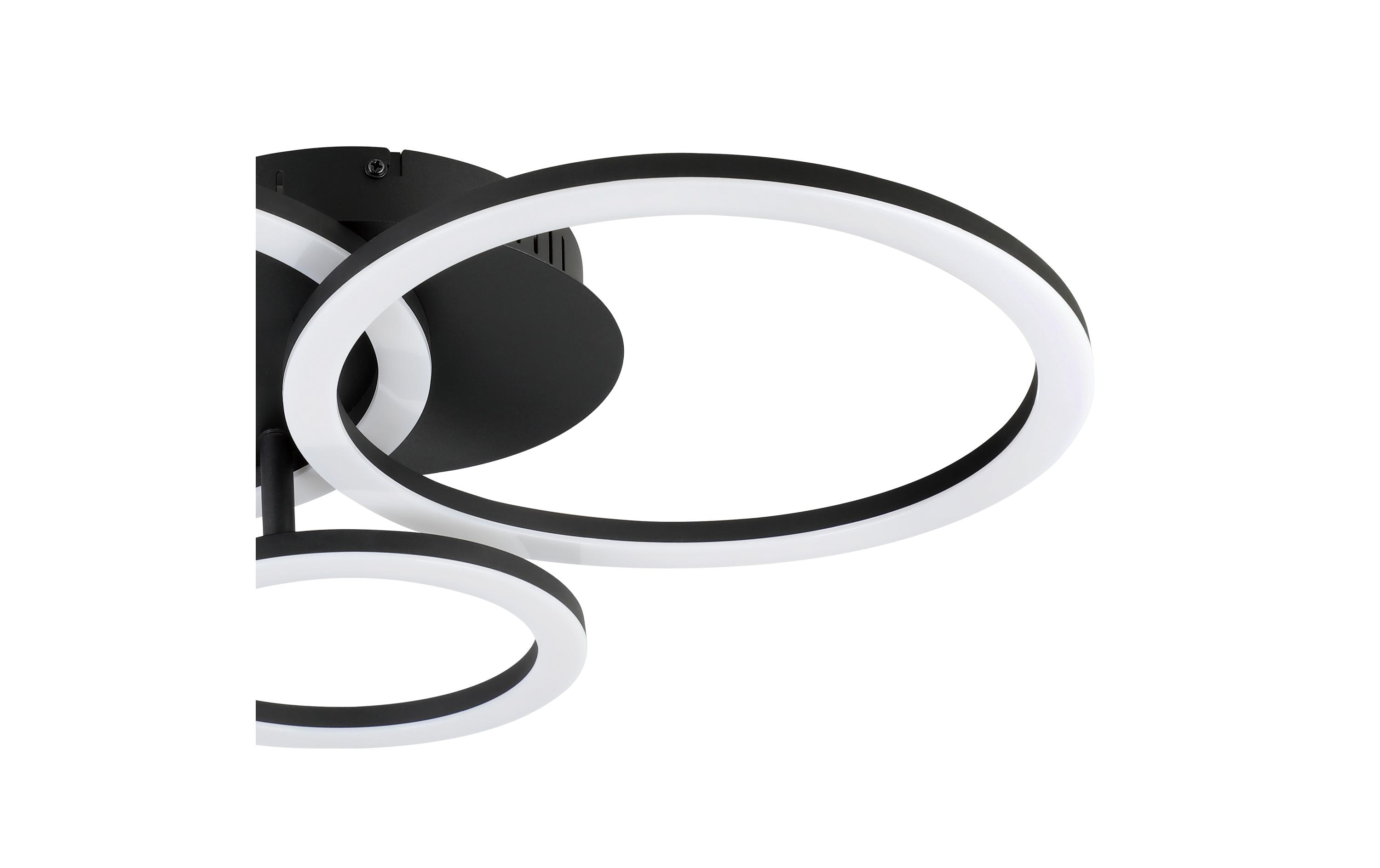 1534438_1 - Mediatech EGLO PARRAPOS-Z Wand-/Deckenleuchte schwarz weiss, inkl. 1x LED 33W, dimmbar