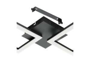 EGLO PARANDAY-Z Wand-/Deckenleuchte schwarz weiss, inkl. 1x LED 15,5W, dimmbar