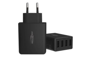 Ansmann USB-Wandladegerät Home Charger HC430, 4x USB, 30 W, Schwarz