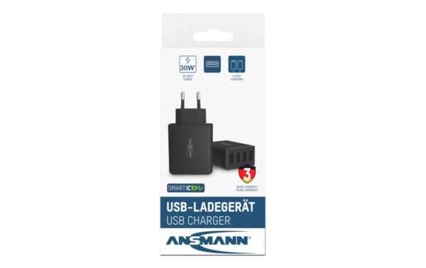 Ansmann Home Charger HC430 4x USB, schwarz