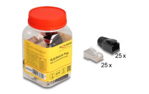 1538564_1 - Mediatech Delock RJ50 Stecker, S/FTP,Cat.5e,25er Set mit Knickschutzhülle