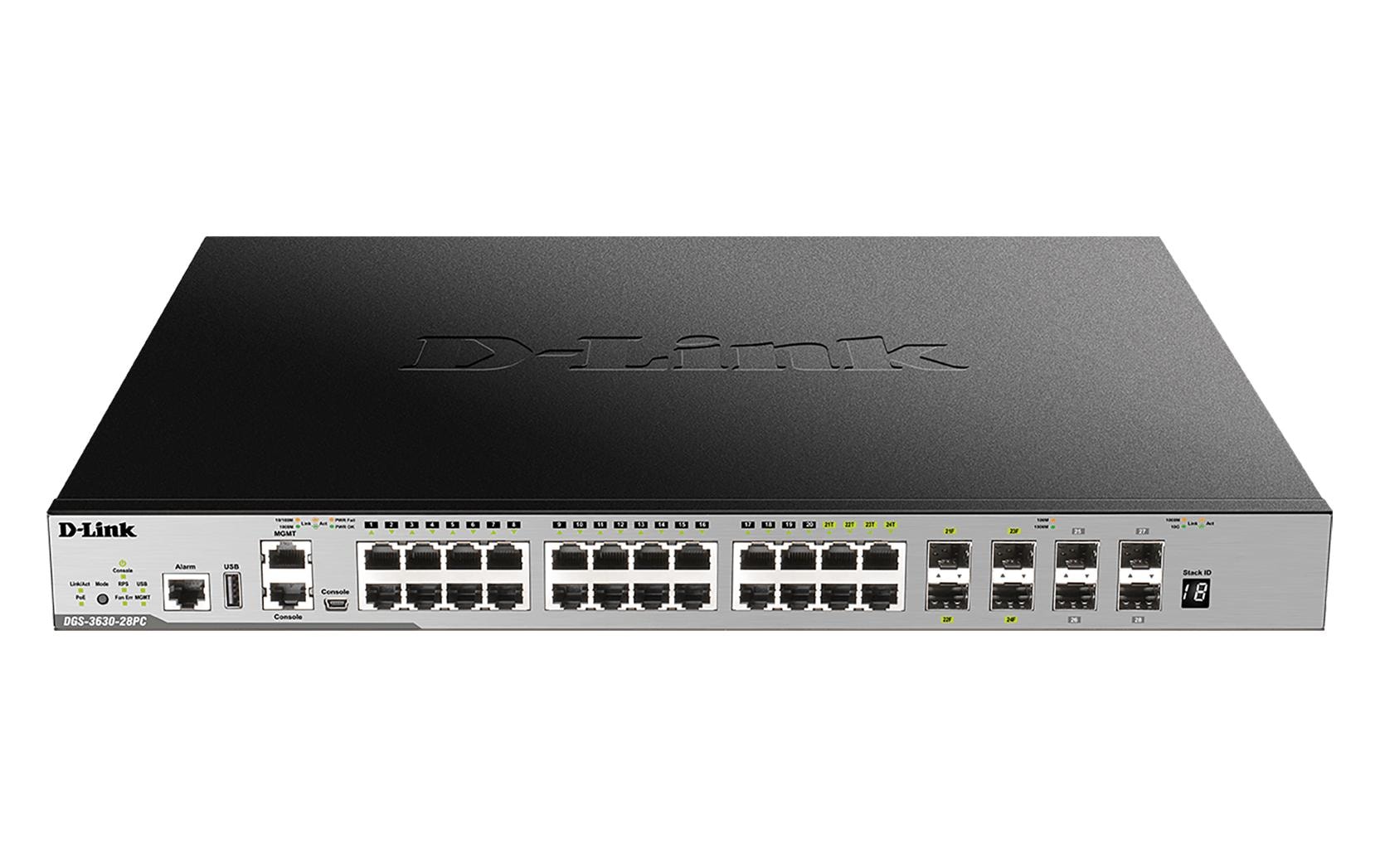 1540142 - Mediatech D-Link DGS-3630-28PC/SI/E: 28P PoE Switch 4xSFP (shared), 4xSFP+, 30W pro Port, 370W kaufen Schweiz | Mediatech.ch