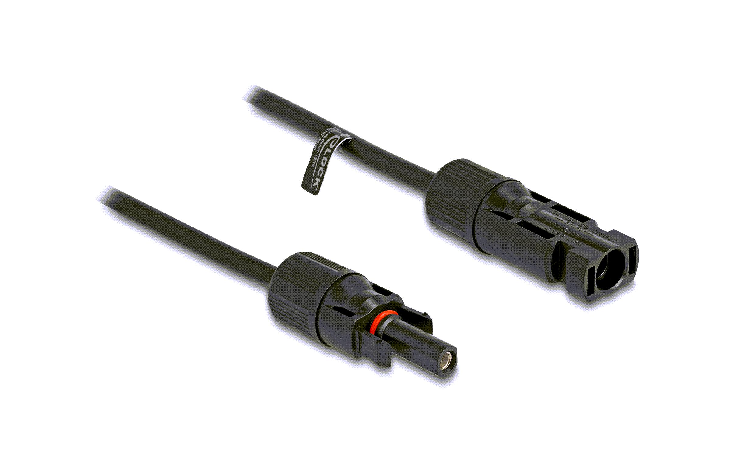 1541033 - Mediatech Delock DL4 Solarkabel 6mm Stecker zu Buchse, 3m, schwarz