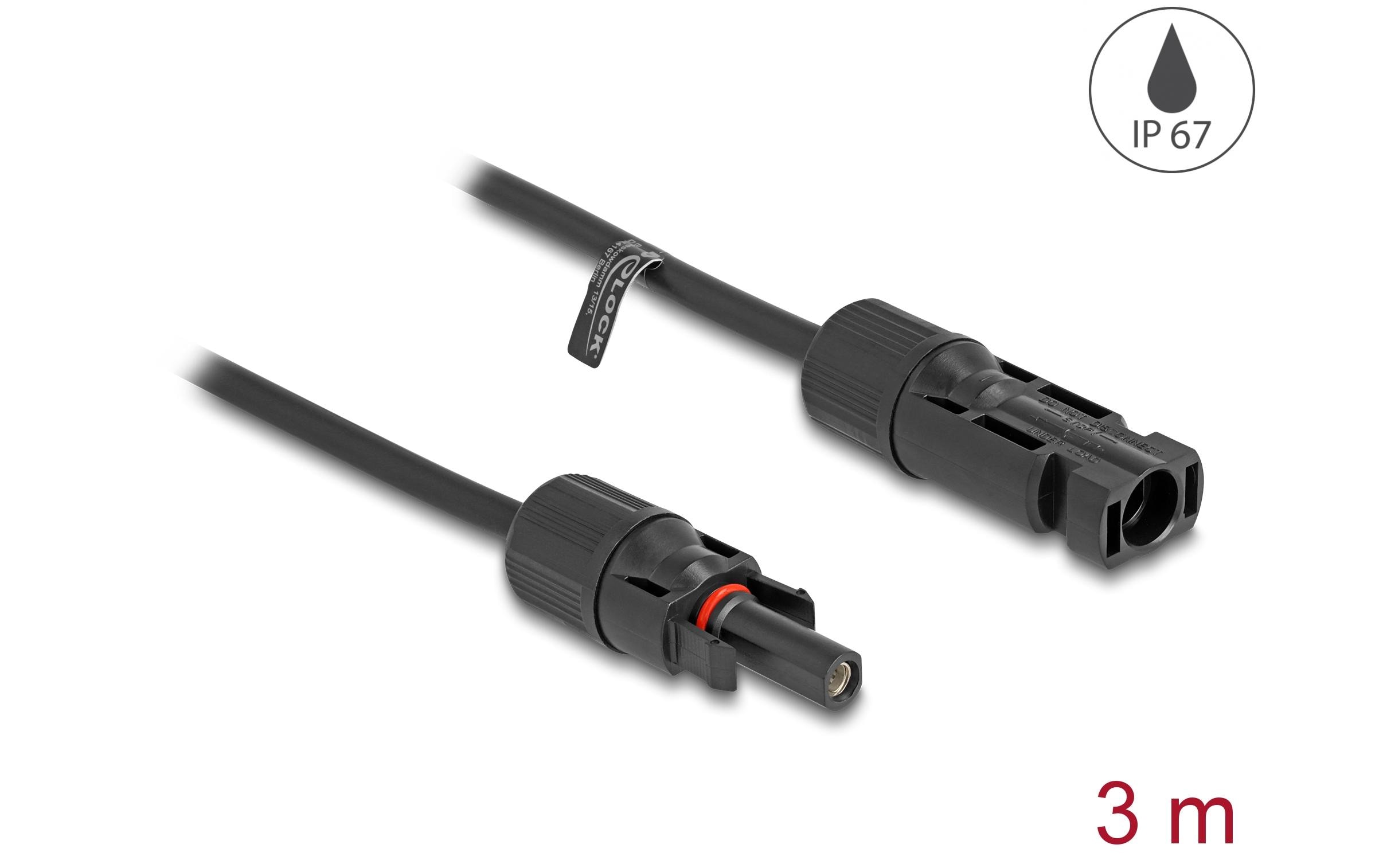 1541033_1 - Mediatech Delock DL4 Solarkabel 6mm Stecker zu Buchse, 3m, schwarz