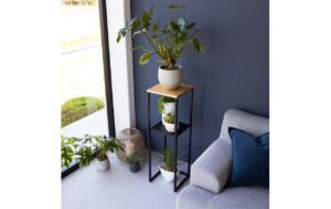 1542176_1 - Mediatech Yamazaki Deko-Regal Tower schwarz 25x25x80 cm, Holz/Metall