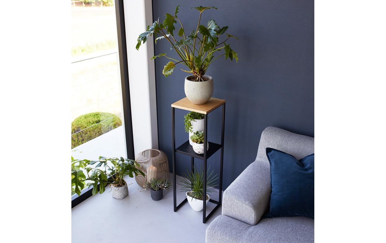 1542176_1 - Mediatech Yamazaki Deko-Regal Tower schwarz 25x25x80 cm, Holz/Metall