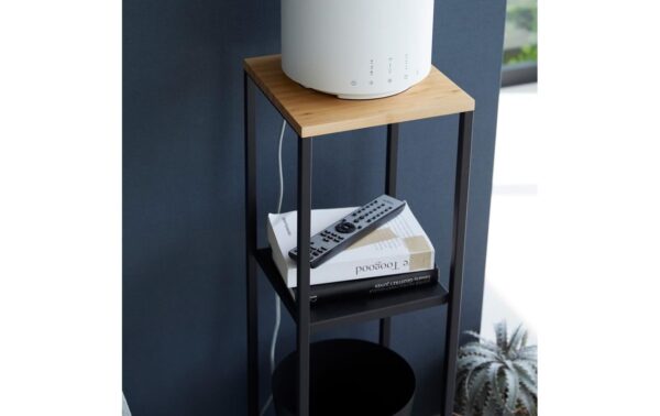 1542176_2 - Mediatech Yamazaki Deko-Regal Tower schwarz 25x25x80 cm, Holz/Metall