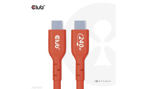 Club 3D, Kabel USB Typ-C USB-IF Zert. PD 240W, 3m