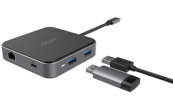 Acer Dock Multi Display Hub 8K USB-C, 7in1 HDMI, DP, 2x USB-A, RJ45, 3.5, USB-C 100W