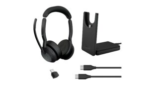 Jabra Evolve2 55 Duo MS BT380, USB-C, Ladestation