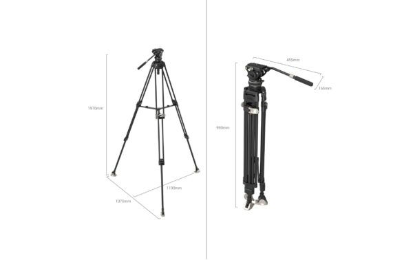 SmallRig Heavy-Duty Carbon Fiber Tripod Kit