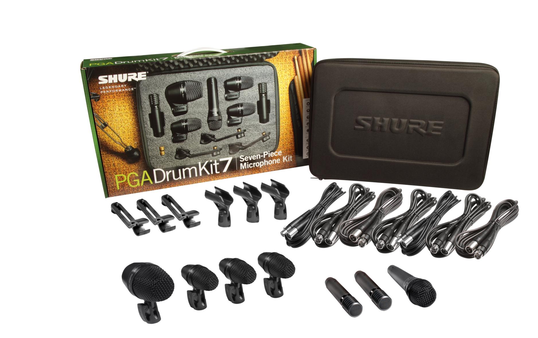 1555141 - Mediatech Shure PGADRUMKIT7 Drum-Mikrofon-Set PGA52/3x56/57/2x81 kaufen Schweiz | Mediatech.ch