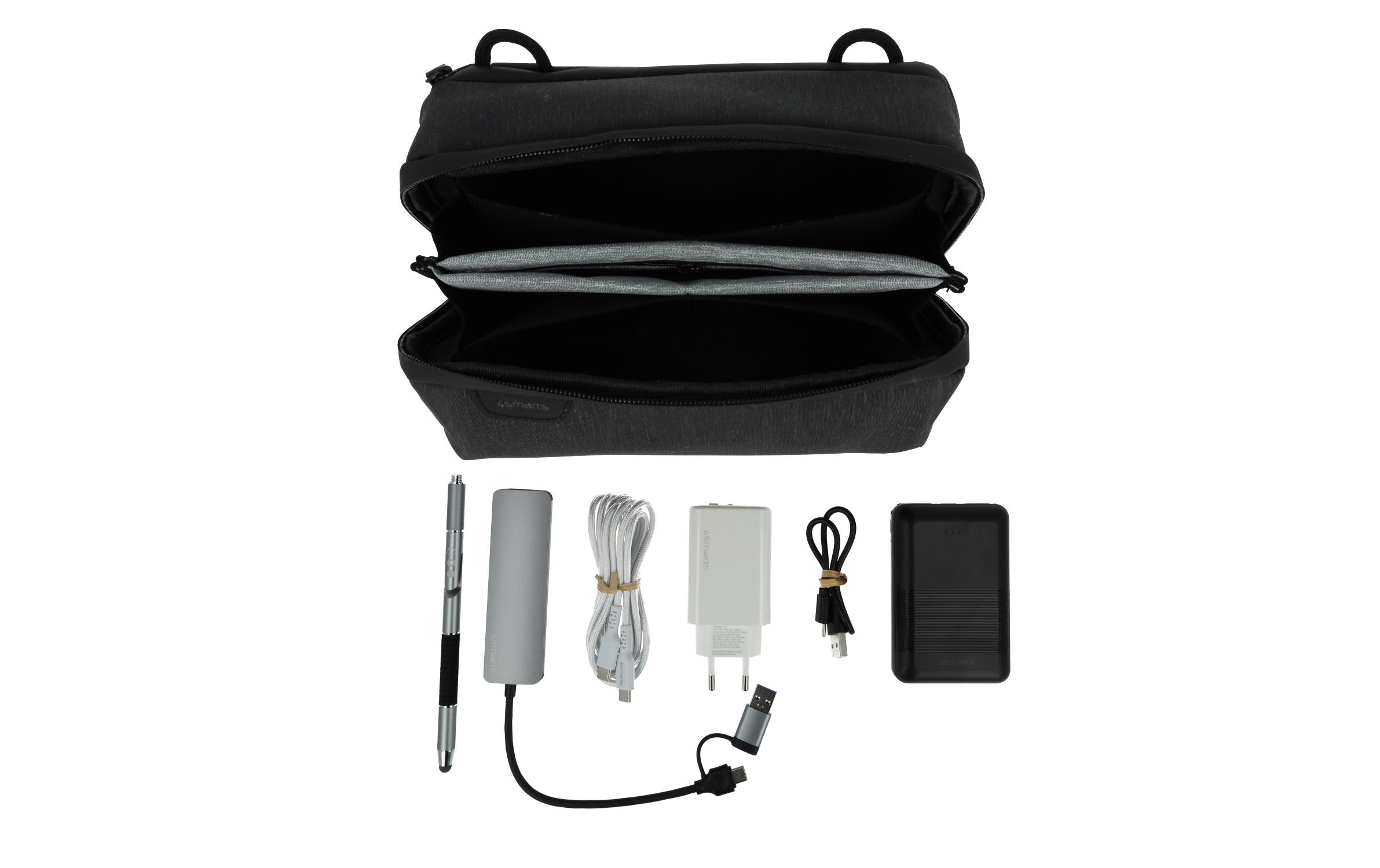 1558659 - Mediatech 4smarts Kabeltasche Powerbank, Kabel, Stylus, Hub, Wallcharger