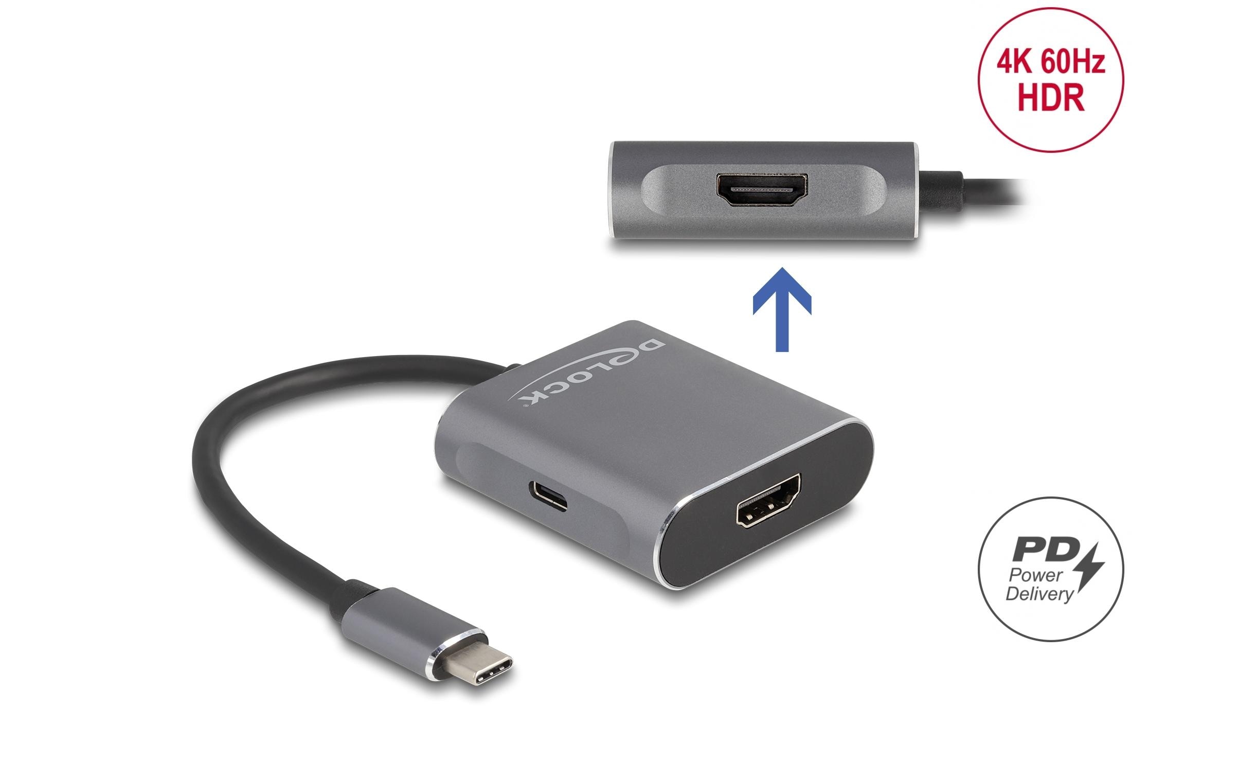 1565109_1 - Mediatech Delock USB Typ-C Splitter zu 2x HDMI MST mit USB Type-C, PD