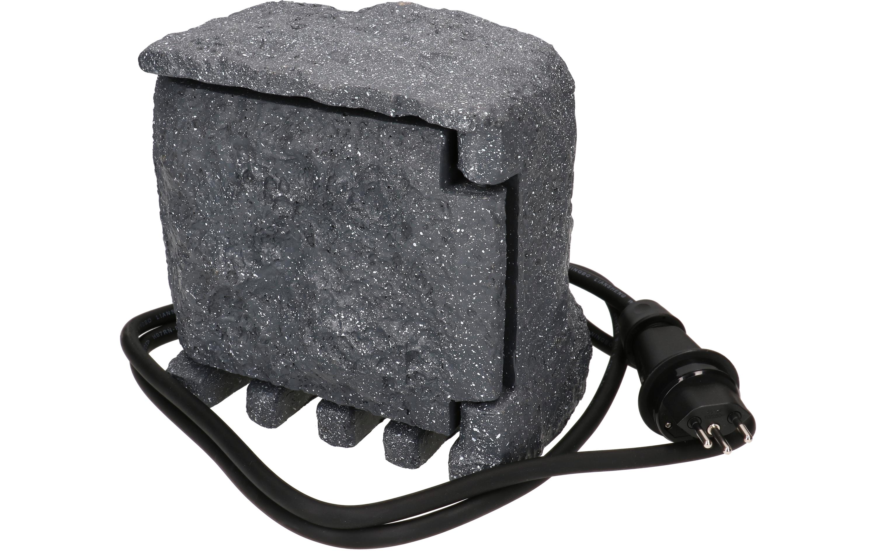 1566257 - Mediatech Max Hauri Gartensteckdose 2x Typ 13 IP55, Zeitschaltuhr, Steinoptik grau kaufen Schweiz | Mediatech.ch