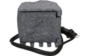 1566257_1 - Mediatech Max Hauri Gartensteckdose 2x Typ 13 IP55, Zeitschaltuhr, Steinoptik grau