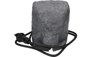 1566257_2 - Mediatech Max Hauri Gartensteckdose 2x Typ 13 IP55, Zeitschaltuhr, Steinoptik grau