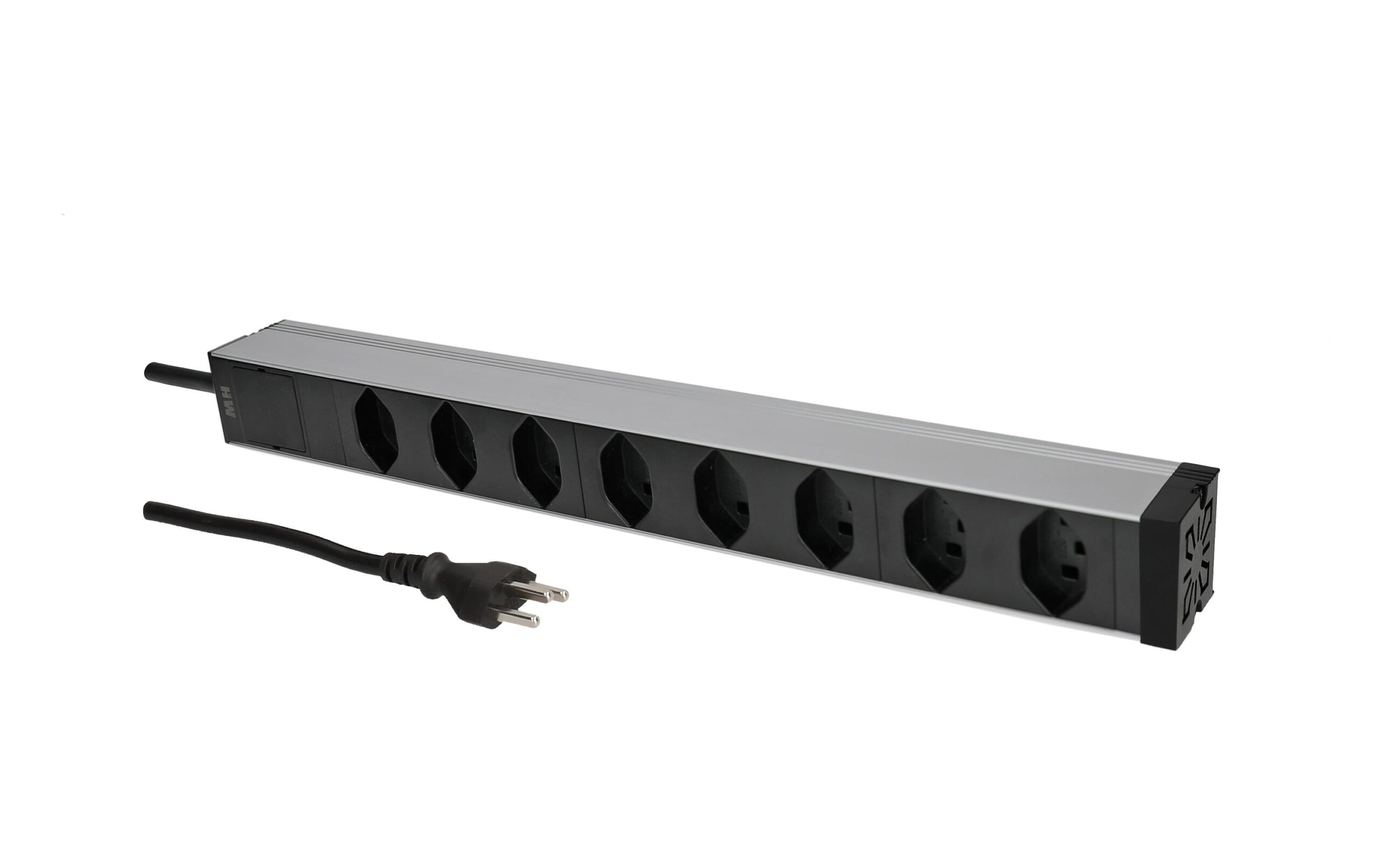 1566266 - Mediatech Max Hauri PDU 19, 8x Typ 23 schwarz, 1HE kaufen Schweiz | Mediatech.ch