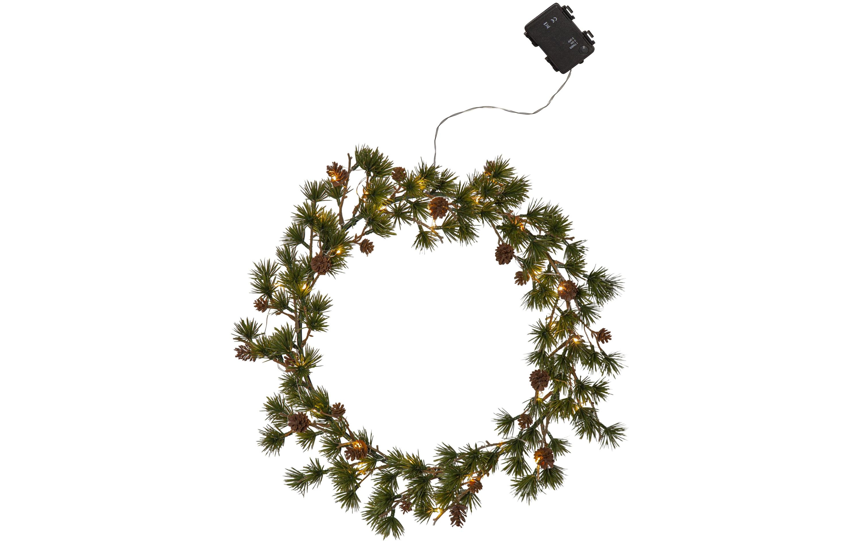 1568583 - Mediatech Star Trading Kranz Larix IP44, Warmweiss, Grün kaufen Schweiz | Mediatech.ch