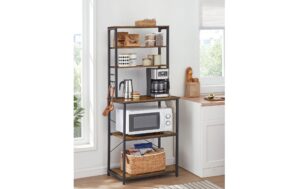 Vasagle Lagerregal mit 6 Haken 80x40x167 cm cm, Belastbarkeit 60 kg