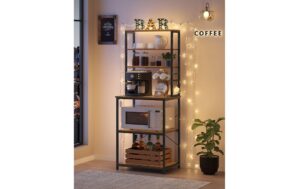 Vasagle Lagerregal mit 6 Haken 80x40x167 cm cm, Belastbarkeit 60 kg