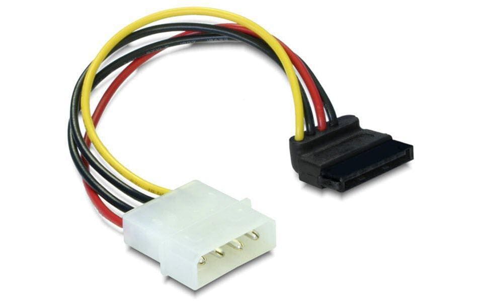 15702 - Mediatech Delock Serial ATA Stromanschlusskabel 90° Winkel für eine HDD, 12cm kaufen | Mediatech.ch