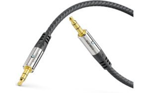 Sonero 3.5mm Kabel mit Nylonmantel, 2.00m Stecker <-> Stecker, 3-Pol
