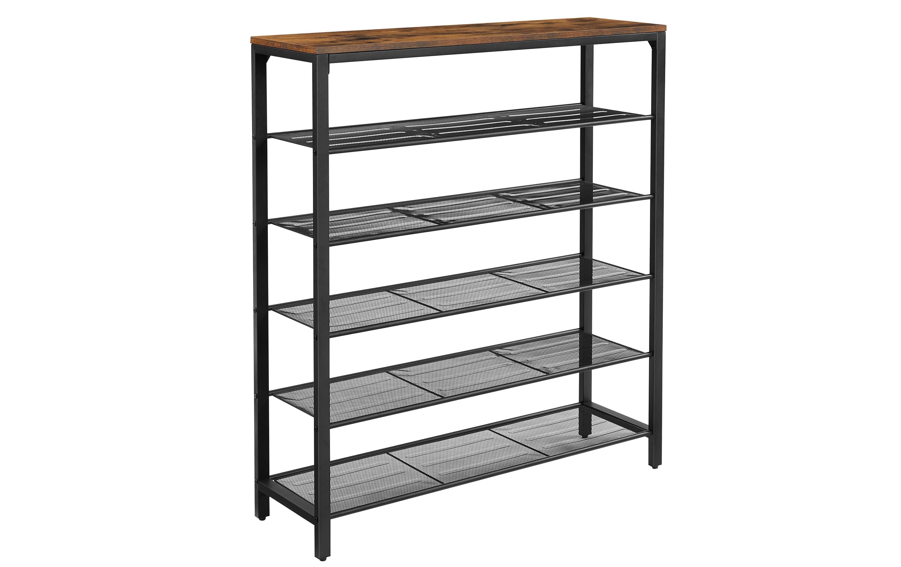1570388 - Mediatech Vasagle Schuhgestell aus Holz und Metall 100x30x110 cm (LxBxH),Traglast verschieden