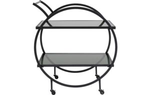 Kare Bartrolley Loft Schwarz Grösse: 74x39x85cm, Metall/Glas