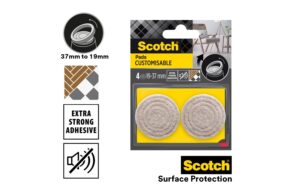 1571187_3 - Mediatech Robuste Stuhlgleiter von Scotch anpassbar Ø 19 bis 37mm, beige