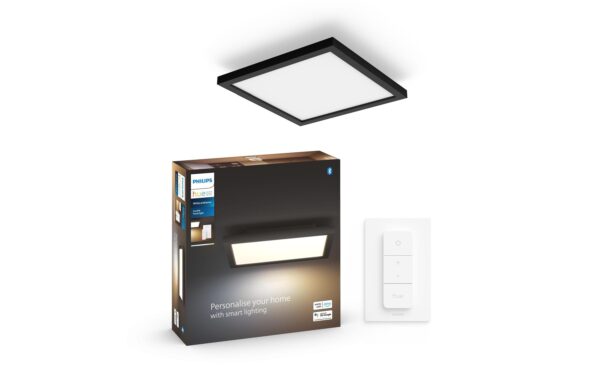 1573021_2 - Mediatech Philips Hue White Amb. Aurelle Panelleuchte 30x30cm, 1820lm, black, ink. Dimmschalter