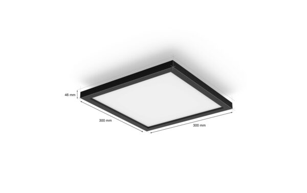 1573021_3 - Mediatech Philips Hue White Amb. Aurelle Panelleuchte 30x30cm, 1820lm, black, ink. Dimmschalter