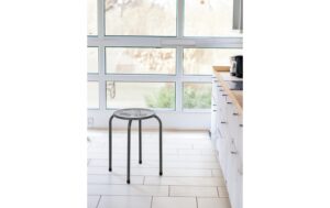 COCON Hocker Grau Metall, Traglast 120kg