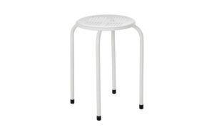 1574561 - Mediatech COCON Hocker Weiss Metall, Traglast 120kg