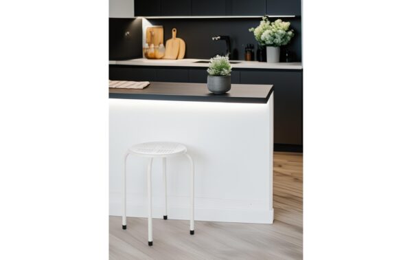 1574561_3 - Mediatech COCON Hocker Weiss Metall, Traglast 120kg