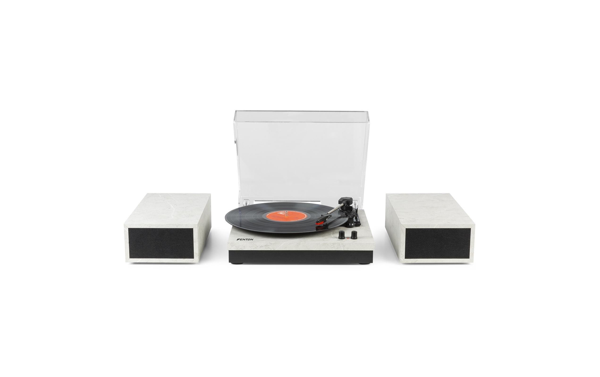 1574740_1 - Mediatech Fenton RP165M Record Player+Speakers, BT, marble