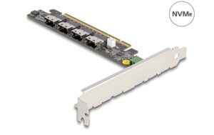 Delock PCI x16 zu 4x intern SFF-8654 4i NVMe - Bifurcation