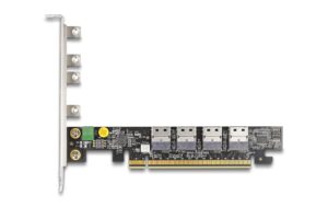Delock PCI x16 zu 4x intern SFF-8654 4i NVMe - Bifurcation