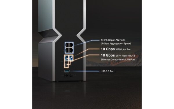 TP-Link Archer BE800 WiFi-7  Router 1376+5760+11520Mbps, 2x10GE, 1xSFP+