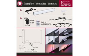 1580983_4 - Mediatech Paulmann EntertainLED Lightbar 30cm 2er Set 2x0,6W 230/5V DC schwarz